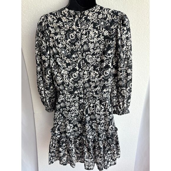 Olivaceous NWT Floral Cottagecore Mini Flare Dress Puff Sleeve Coquette Girly L - Picture 6 of 11